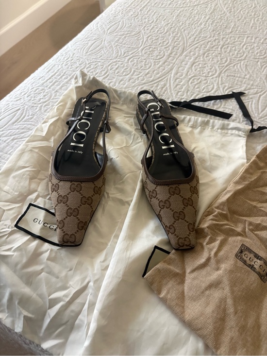 Gucci Shoes - Gucci GG Monogram Slingback
flat, size 38